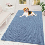 OLANLY Dog Door Mat for Muddy Paws 59x35, Ultra Absorbent Chenille Mud Doormat by OLANLY