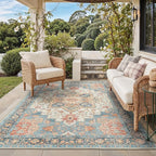 GENIMO Outdoor & Indoor Area Rug 5'x8', Waterproof, Non-Shedding, Easy Cleaning by GENIMO