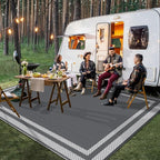 HappyTrends, Outdoor Rug, Patio Rug, Reversible Portable Plastic Straw Rug - Image 3