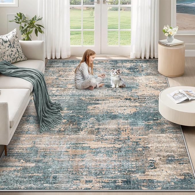 XLUEZ 5x7 Area Rugs for Living Room, Washable Modern Abstract Large Area Rug by XLUEZ