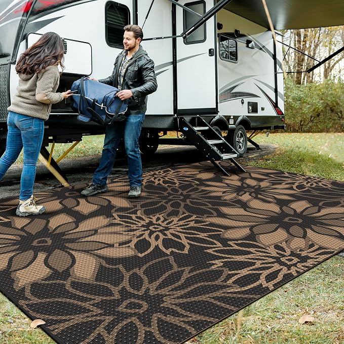 GENIMO Outdoor Rug Waterproof for Patio Decor, Large Area Rugs Mats for RV - Image 4