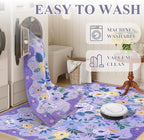 DUKINO 2x4 Rug for Entryway, Washable Kitchen Floral Runner Rug - Image 6