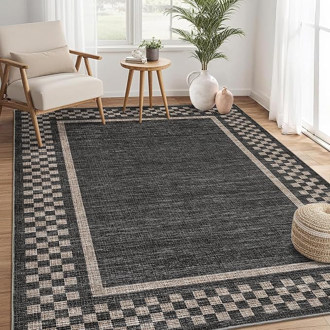 GarveeHome Area Rug 6x9 Large Living Room Modern Border Throw Rug - Image 8