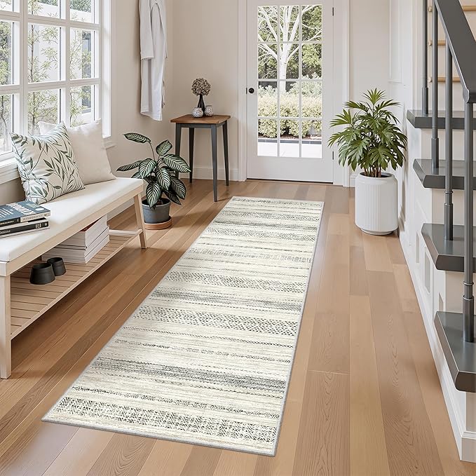 Miukiki 2x6 Hallway Runner Rug Moroccan Washable Kitchen Rug Non Slip Indoor by Miukiki