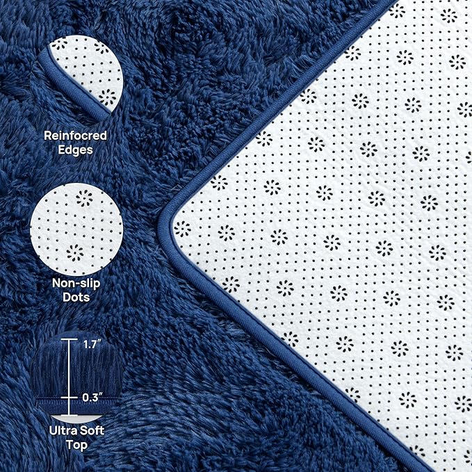 Deerhoo Large Shag Area Rugs 5 x 8, Plush Fuzzy Rugs - Image 4