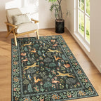 DUKINO 4x6 Rug, Washable Animal Area Rug by DUKINO