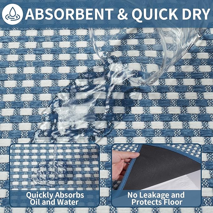 YDKGL Kitchen Mat Kitchen Rugs Sets of 2 PCS Non Slip Washable, Super Absorbent - Image 5