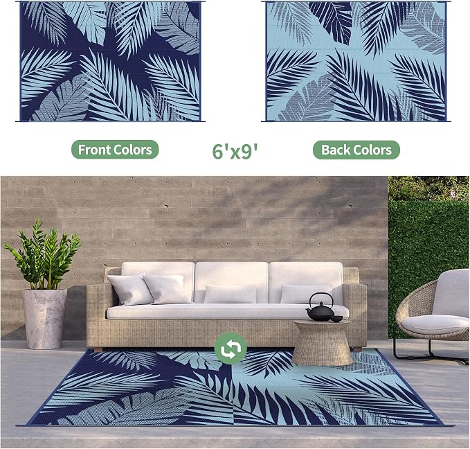 GENIMO Outdoor Rug 6' x 9' Waterproof - Image 2