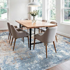 10x10 ft Square Living Room Rug – Washable Modern Abstract Area Rug - Image 5
