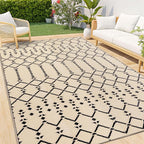 Smiry Outdoor Rug 5x8 ft, Waterproof Reversible Plastic Straw Rugs, Boho by Smiry
