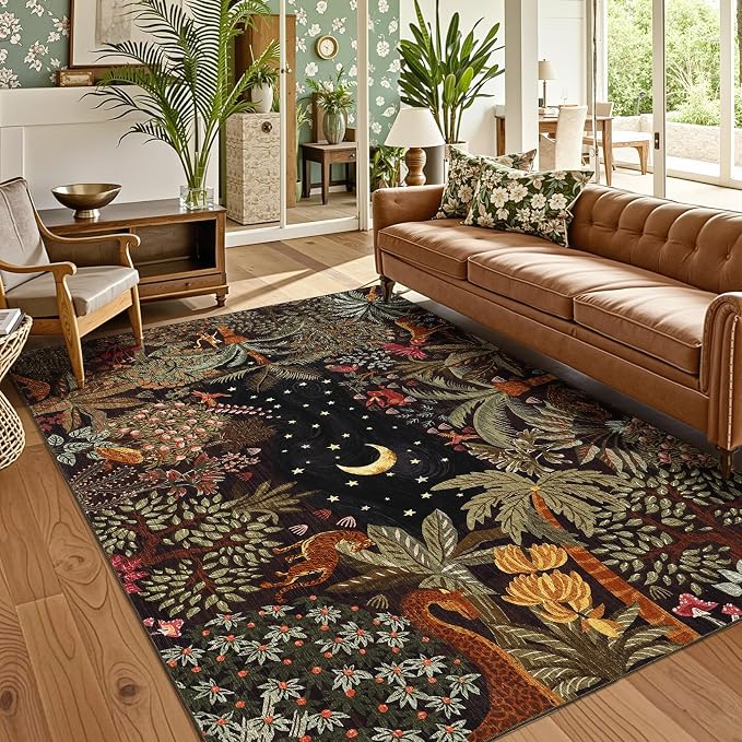GarveeHome 5x7 Jungle Area Rug Washable Rugs - Image 2