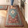 Collive Boho Kitchen Mats 2PCS, Cushioned Kitchen Mat by Collive