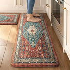 Collive Boho Kitchen Mats 2PCS, Cushioned Kitchen Mat by Collive