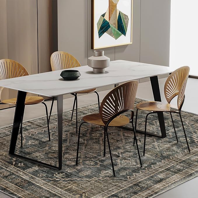 CHAMPLANT Area Rug 5'x7' Washable Rug Vintage Traditional Floor Cover Thin - Image 2
