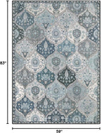 Lahome Moroccan Trellis Washable Area Rug, 5x7 Rugs - Image 2