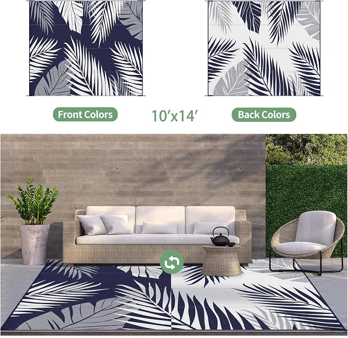 GENIMO Outdoor Rug 10' x 14' Waterproof - Image 2