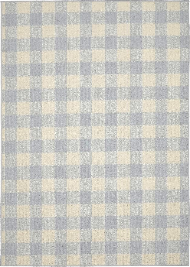 Garland Rug Country Living – Checkered Buffalo Plaid Design, Non-Slip Rubberback by Garland+Rug