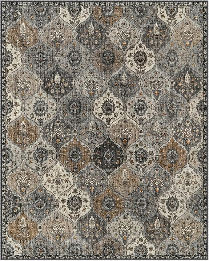 Lahome Moroccan Washable Area Rugs 8x10, Soft Vintage Oriental Rug - Image 8