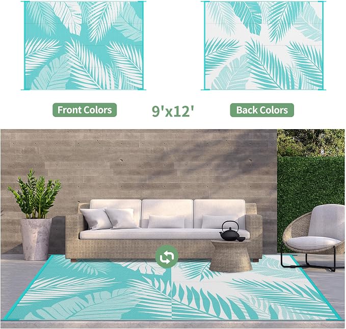GENIMO Outdoor Rug 9' x 12' Waterproof - Image 2