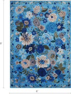 Floral Washable 6x9 Area Rugs, Soft Bedroom Rug - Image 2