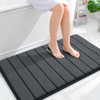 OLANLY Memory Foam Bath Mat 40x24, Super Soft Absorbent Bathroom Rugs, Quick Dry by OLANLY