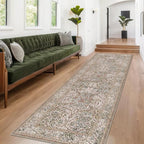 Moss Green 3x8 Oriental Runner Rugs by HazoHaus