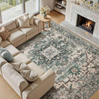 9x12 Area Rugs Living Room: Washable Vintage Rug Large Non-Slip Stain Resistant - Image 6