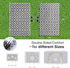 OLANLY Waterproof Outdoor Rug 5x8 ft, Outdoor Plastic Straw Rug - Image 2