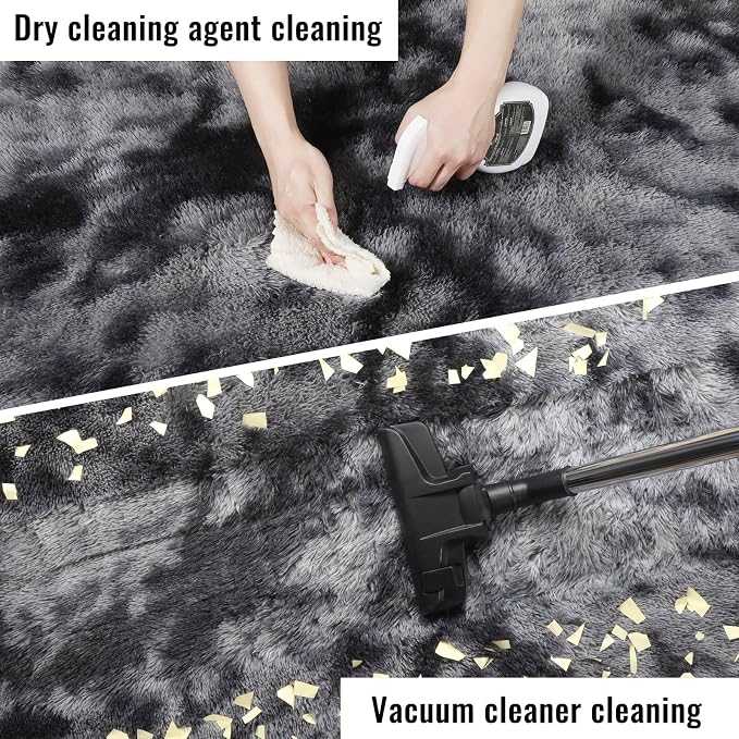 PAGISOFE Abstract Shaggy Area Rug 6x9 Feet, Plush Fluffy Rugs - Image 6