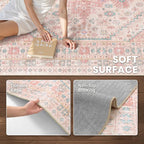 zesthome 10x12 Area Rugs for Girls Bedroom, Low Pile Machine Washable Rugs - Image 6