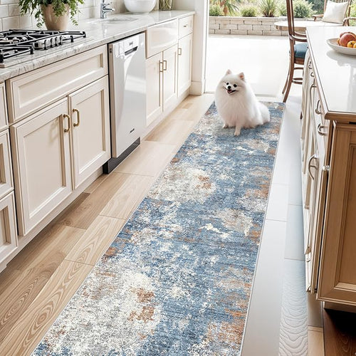 2x10 ft Washable Hallway Runner Rug – Non-Slip Low-Pile Long Carpet Runner by BYYVOORugsforYourHome