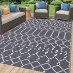 Smiry Outdoor Rug 5x8 ft, Waterproof Reversible Plastic Straw Rugs, Boho by Smiry