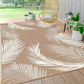 Pauwer Waterproof Outdoor Rug 5x8, Reversible Plastic Straw Patio Camping Rug by Pauwer