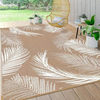 Pauwer Waterproof Outdoor Rug 5x8, Reversible Plastic Straw Patio Camping Rug by Pauwer