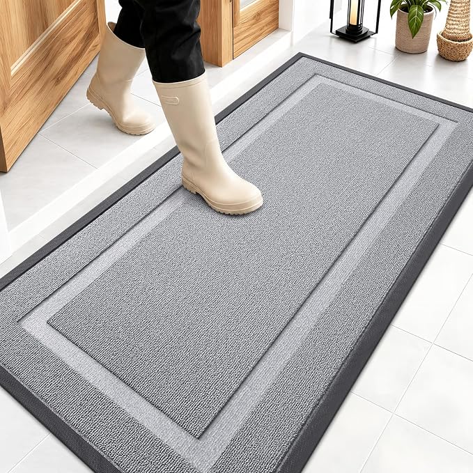 OLANLY Front Door Mat Indoor Outdoor Entrance, Waterproof All-Season, by OLANLY