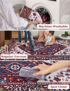 SERISSA Runner Rug for Hallways, Extra Long Boho Rug Ultra Soft Vintage - Image 3