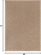 CAMILSON Easy Jute Rug 4x6, Indoor Outdoor Natural Color Fiber Area Rugs - Image 2