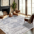 CHAMPLANT Washable Area Rug 9'x12' Retro Boho Design Non-Shedding Easy Care by CHAMPLANT