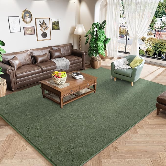 Amearea Large Modern Area Rugs for Bedroom Living Room, 8x10 Feet Sage Green by AmeareaDirect