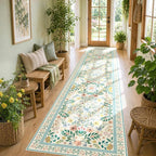 Rugxara 2x10 Floral Runner Rug, Washable Runners by Rugxara