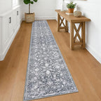 KILOCOCO Runner for Hallway 2x12 Runner Rug Printed Vintage Floral Washable Rug - Image 2