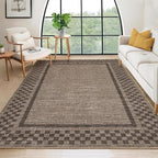 GarveeHome Area Rug 6x9 Large Living Room Modern Border Throw Rug by GarveeHome