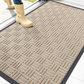 OLANLY Front Door Mat Outside Entrance 47x32, Heavy Duty Sturdy Natural Rubber by OLANLY