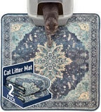 Hompet Cat Litter Mat 2 Pack, 36x36 Large Machine Washable Trapping Mats by Hompet