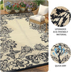 Garvee Outdoor Rugs 9’x12’ Waterproof Reversible Mats, Large Area Plastic Straw - Image 6