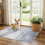 Washable 2x3 Entryway Area Rug: Modern Abstract Neutral Kitchen Rug Vintage by HYHAOYUNLAI