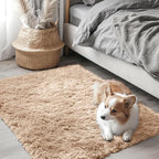 OLANLY 2x3 Machine Washable Small Bedside Rug, Soft Fluffy Shaggy Entryway by OLANLY