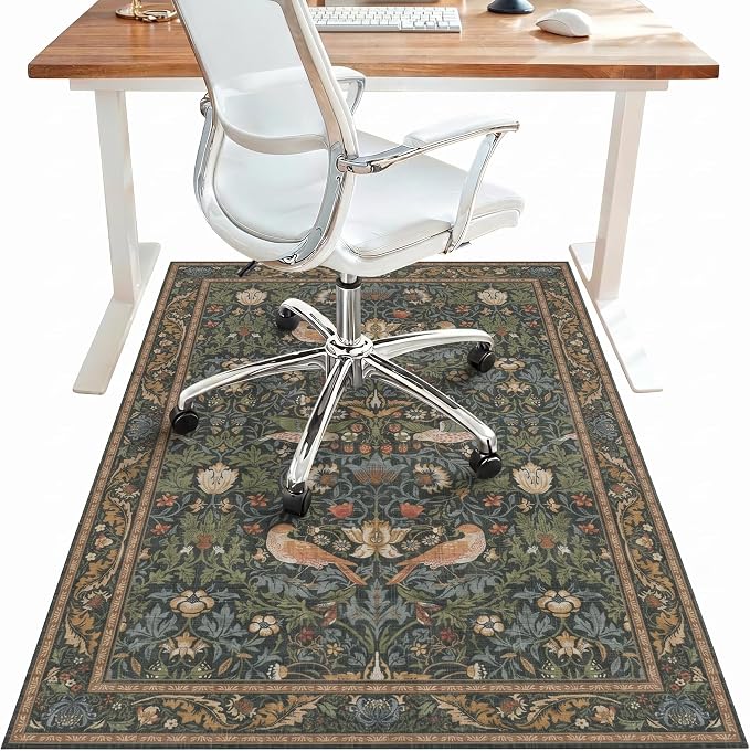 48"x72" Office Chair Mat for Hardwood Tile Floor, Under Desk Carpet Protector by BESBLEE