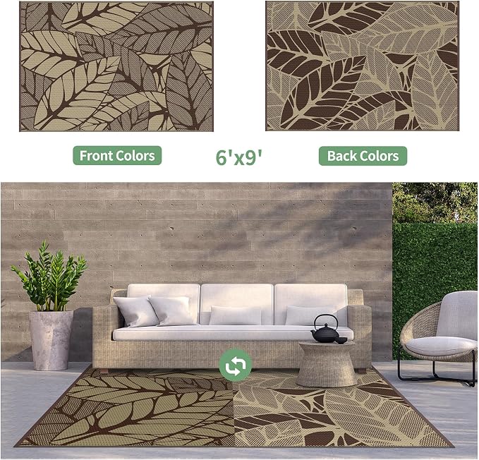 GENIMO Outdoor Rug 6' x 9' Waterproof - Image 2