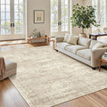 Soalmost 7x9 Area Rug for Living Room Washable Abstract Vintage Soft Thin by Soalmost